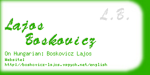 lajos boskovicz business card